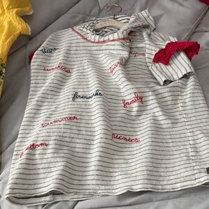 Matilda Jane Striped Tee with Red and Blue Embroidery